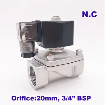 GOGO 2 way SS304 water solenoid valve normally close Port G3/4" 240V 220VAC Orifice 20mm SPU-20 zero pressure start plug type
GOGO 2 way SS304 water solenoid valve normally close Port G3/4" 240V 220VAC Orifice 20mm SPU-20 zero pressure start plug type