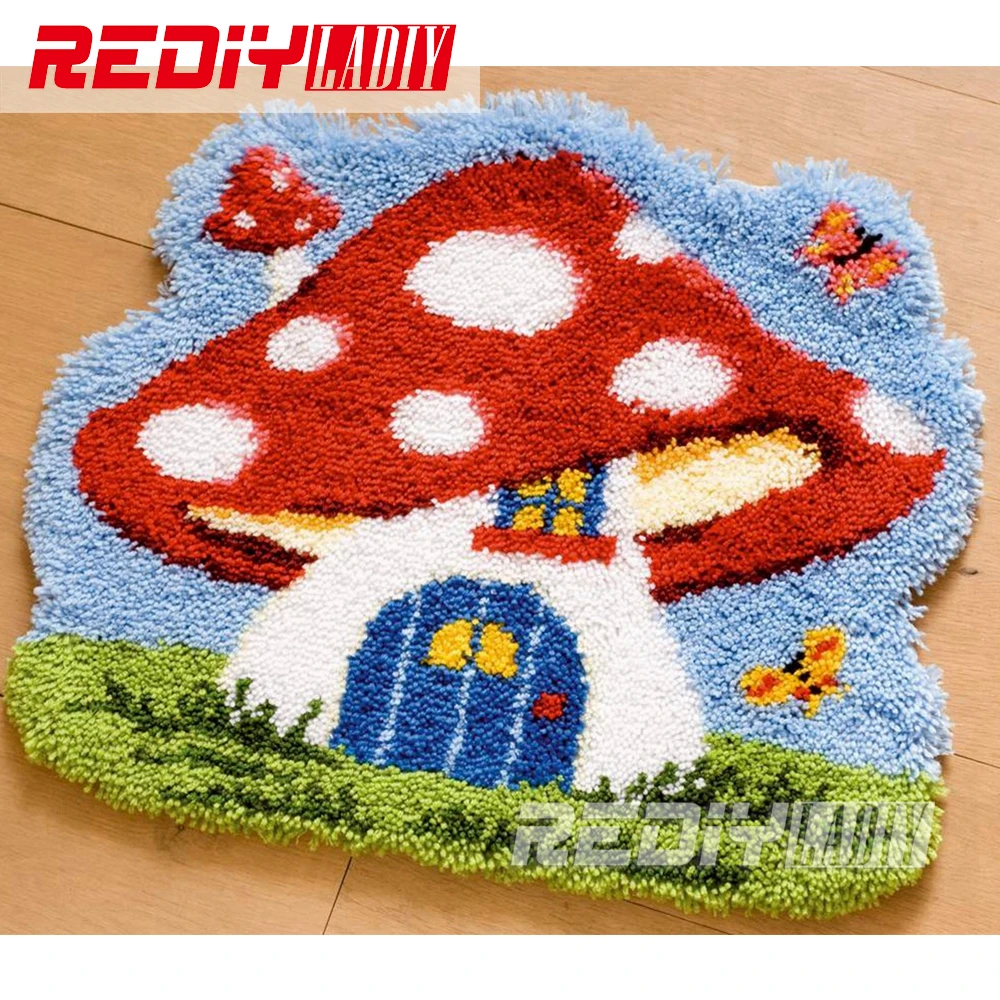 Latch Hook Rug Kits DIY Needlework Unfinished Crocheting Rug Yarn Cushion Mat Embroidery Carpet Rug Mushroom House Home Decor
Latch Hook Rug Kits DIY Needlework Unfinished Crocheting Rug Yarn Cushion Mat Embroidery Carpet Rug Mushroom House Home Decor