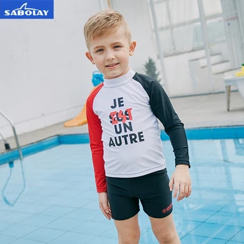 SABOLAY Children Boy Long Sleeved Swimwear Diving Sunscreen UPF 50+ Wetsuit Quick dry UV Protection Beach Surfing Kids Swim Suit
SABOLAY Children Boy Long Sleeved Swimwear Diving Sunscreen UPF 50+ Wetsuit Quick dry UV Protection Beach Surfing Kids Swim Suit
