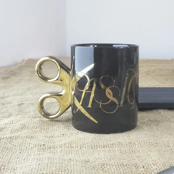 Mug scissors handle gold silver cup ceramic coffee cup tea cup drink drinking utensils birthday gift PASSION subtitles 5ZDZ258
Mug scissors handle gold silver cup ceramic coffee cup tea cup drink drinking utensils birthday gift PASSION subtitles 5ZDZ258