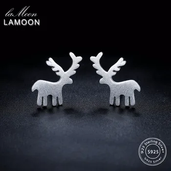 LAMOON 100% S925 Stud Earrings for Women Sterling Silver Fine Jewelry Wiredrawing Mi-lu Deer Silver Color Lovely Aretes EY252
LAMOON 100% S925 Stud Earrings for Women Sterling Silver Fine Jewelry Wiredrawing Mi-lu Deer Silver Color Lovely Aretes EY252