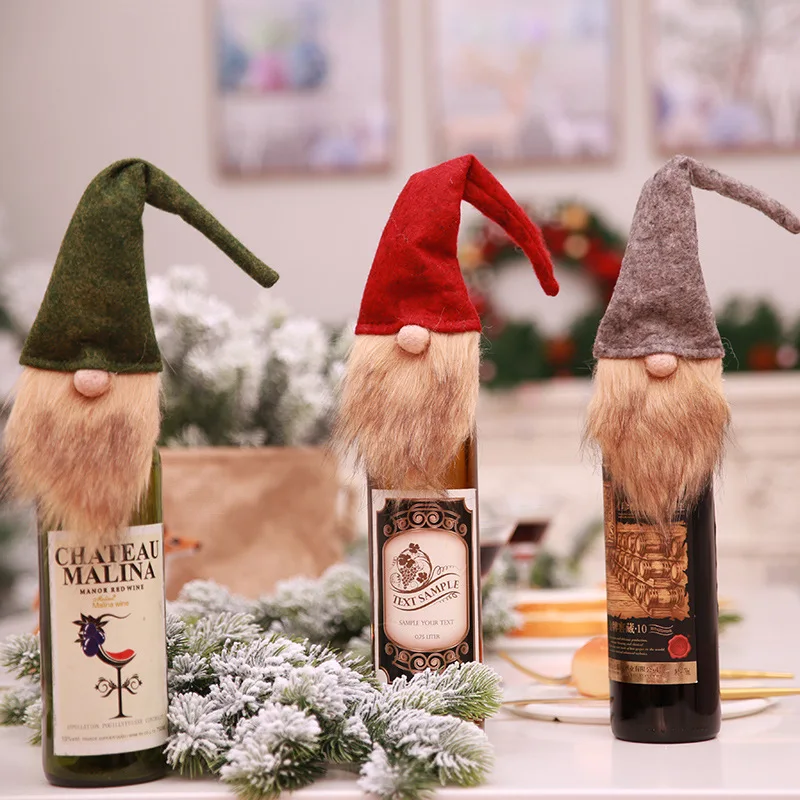 Christmas Decors Face Free Doll Wine Bottle Cover Bags Christmas Gift Protective Bag Xmas Navidad Dinner Party Table Decoration
Christmas Decors Face Free Doll Wine Bottle Cover Bags Christmas Gift Protective Bag Xmas Navidad Dinner Party Table Decoration