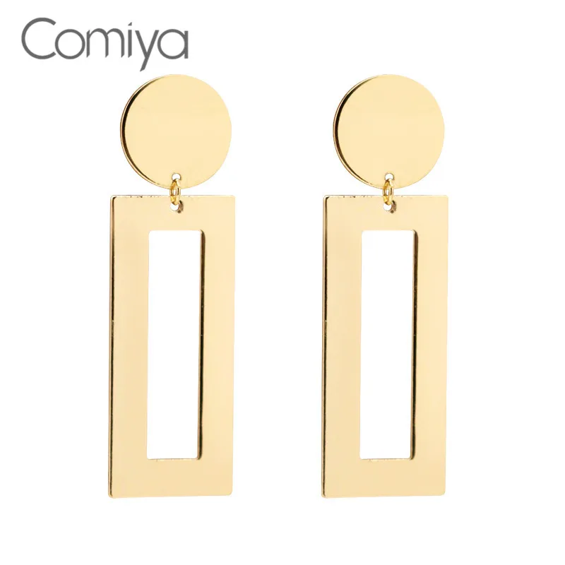 Comiya Boho Длинные висячие серьги для женщин OL Женский золотого цвета из цинкового