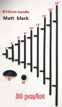 30 pcs/lot Diameter 10mm Matt Black Stainless Steel Kitchen Door Cabinet T Bar Handle Pull Knob 2" ~ 24''
30 pcs/lot Diameter 10mm Matt Black Stainless Steel Kitchen Door Cabinet T Bar Handle Pull Knob 2" ~ 24''