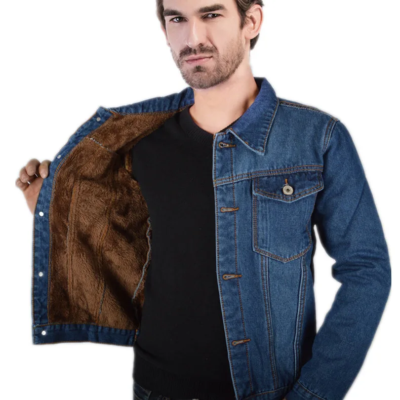 Winter Jacket Men 2019 Men's Jeans Jacket Warm Fleece Vintage slim Coats Fur Lined Denim Jacket Male Plus Velvet Thicken
Winter Jacket Men 2019 Men's Jeans Jacket Warm Fleece Vintage slim Coats Fur Lined Denim Jacket Male Plus Velvet Thicken