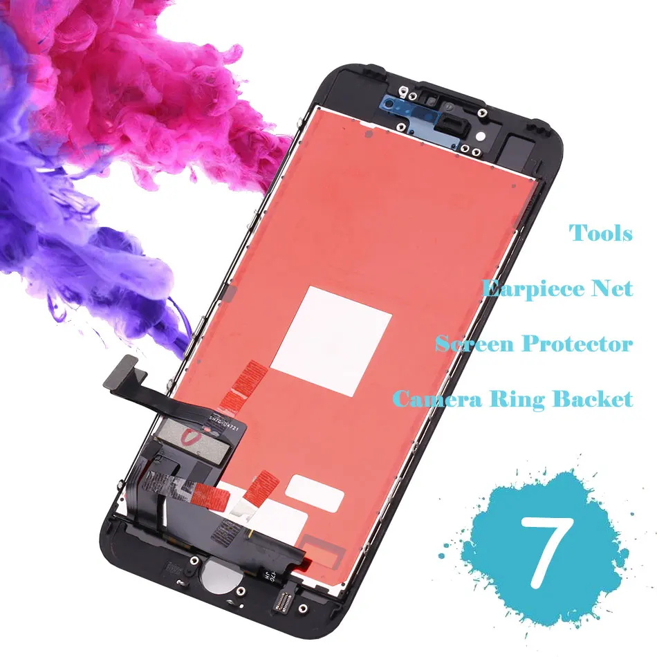 LCD Touch Display for iPhone 7 Replacement Screen Digitizer Assembly Pantalla Phone Parts With Tempered Glass + Tool
LCD Touch Display for iPhone 7 Replacement Screen Digitizer Assembly Pantalla Phone Parts With Tempered Glass + Tool