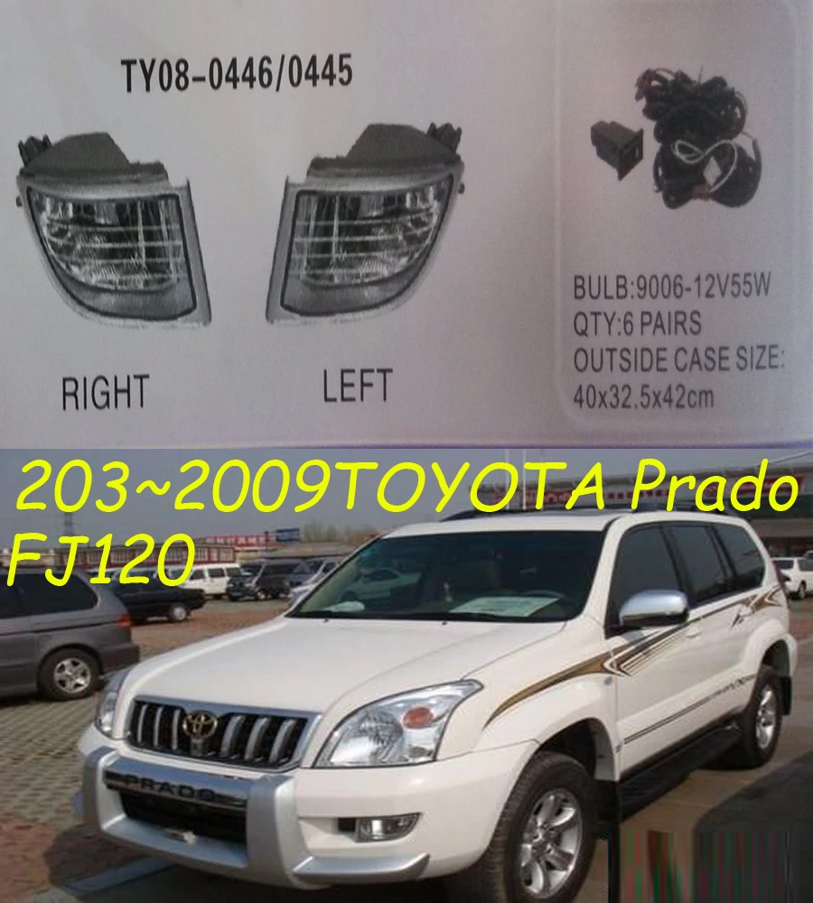 Prado fog light,FJ120,2700 4000,2003~2009,2pcs/set+wire of harness,Prado halogen light,Free ship! Prado headlight, Land Cruiser
Prado fog light,FJ120,2700 4000,2003~2009,2pcs/set+wire of harness,Prado halogen light,Free ship! Prado headlight, Land Cruiser