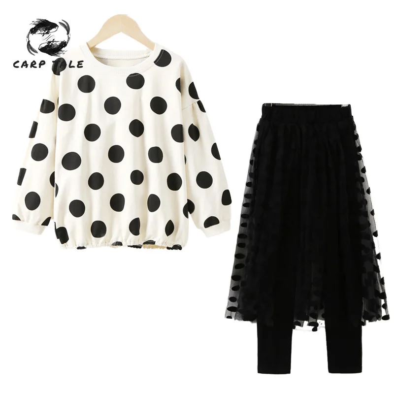 Girls spring 2019 children's dot pattern set spring long-sleeved shirt + mesh trousers skirt two-piece girl suit kids clothes
Girls spring 2019 children's dot pattern set spring long-sleeved shirt + mesh trousers skirt two-piece girl suit kids clothes