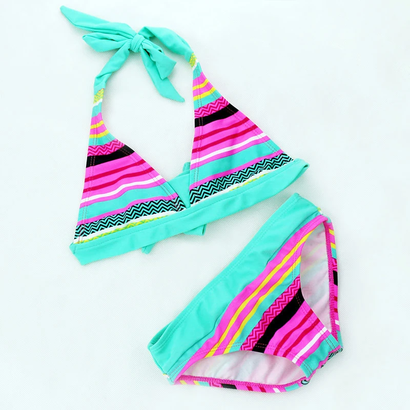 Baby Girls 2 Pieces Swimwear Girls Bikini Set 8-16Y Kid Swim wear Multicolored Striped Children Bathing Suit
Baby Girls 2 Pieces Swimwear Girls Bikini Set 8-16Y Kid Swim wear Multicolored Striped Children Bathing Suit