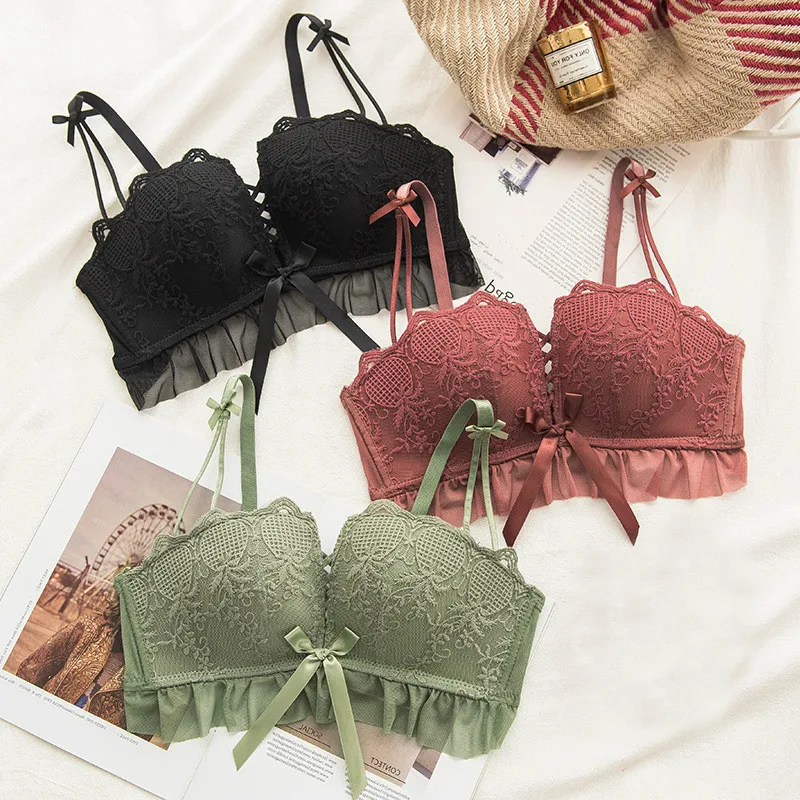Roseheart Sexy Women Fashion Black Green Lace Padded Bras Push Up Bow Wireless Bras Bralette Cup A B Underwear Female Bras
Roseheart Sexy Women Fashion Black Green Lace Padded Bras Push Up Bow Wireless Bras Bralette Cup A B Underwear Female Bras