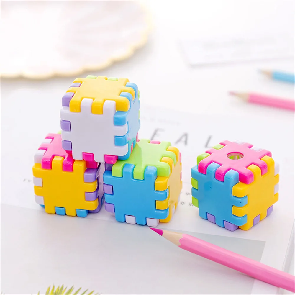2Pcs Kawaii Plastic Cube Color Pencil Sharpeners Child Cartoon cube small Pencil Sharpeners Student Prize School Supplies
2Pcs Kawaii Plastic Cube Color Pencil Sharpeners Child Cartoon cube small Pencil Sharpeners Student Prize School Supplies