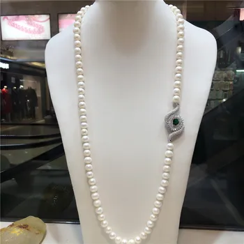Hot sell 9-10mm 80cm white natural freshwater pearl necklace long eyes accessories sweater chain fashion jewelry
Hot sell 9-10mm 80cm white natural freshwater pearl necklace long eyes accessories sweater chain fashion jewelry