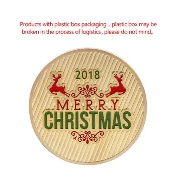 Christmas Commemorative Coin Santa Claus Deer New Year Collection Souvenir Craft
Christmas Commemorative Coin Santa Claus Deer New Year Collection Souvenir Craft