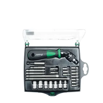 Pro'Skit SD-2314M 25In1 Reversible Ratchet Magnetic Screwdriver Bits Sockets Set Tools Kit Multiple Angle Adjustment Screwdriver
Pro'Skit SD-2314M 25In1 Reversible Ratchet Magnetic Screwdriver Bits Sockets Set Tools Kit Multiple Angle Adjustment Screwdriver