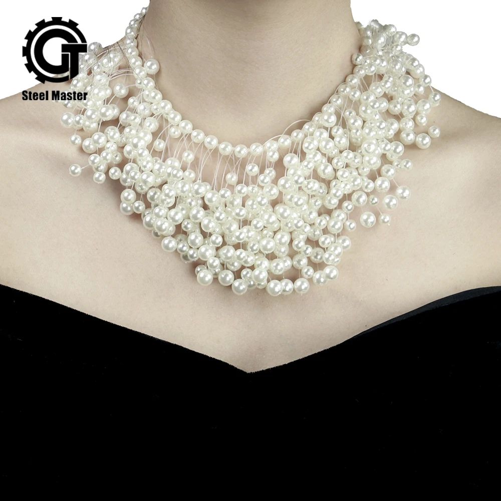2019 fashion pop jewelry personality style luxury multi-layer pearl fringed necklace retro women's party necklace
2019 fashion pop jewelry personality style luxury multi-layer pearl fringed necklace retro women's party necklace
