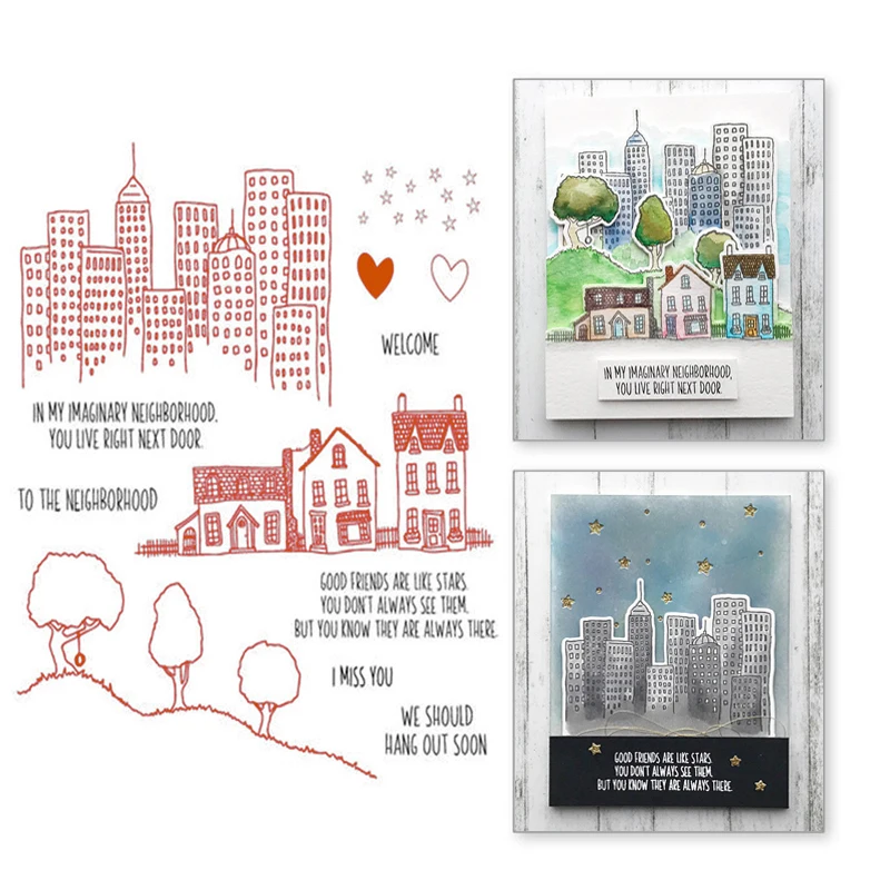 YaMinSanNiO City Town Building Tree House Cutting Dies Clear Stamps and Dies Rubber Metal Scrapbooking Crafts Dies Embossing New
YaMinSanNiO City Town Building Tree House Cutting Dies Clear Stamps and Dies Rubber Metal Scrapbooking Crafts Dies Embossing New