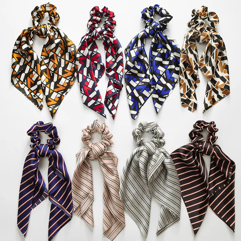 Retro square scarf knotted ponytail head hair ornament retro big bow elastic knot ribbon hair ring hair bander satin hair ring
Retro square scarf knotted ponytail head hair ornament retro big bow elastic knot ribbon hair ring hair bander satin hair ring