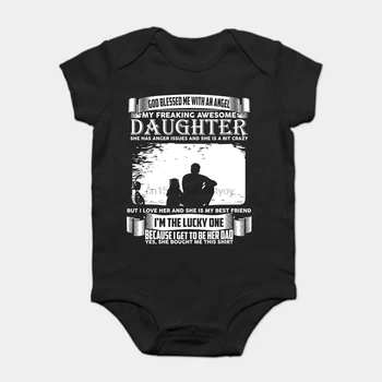 Baby Onesie Baby Bodysuits kid t shirt Printed Cotton God Blessed Me With An Angel Awesome Daughter Dad Short-Sleeve
Baby Onesie Baby Bodysuits kid t shirt Printed Cotton God Blessed Me With An Angel Awesome Daughter Dad Short-Sleeve