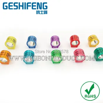 colorful pigeon foot ring,bird ring,dove band,love bird ring
colorful pigeon foot ring,bird ring,dove band,love bird ring