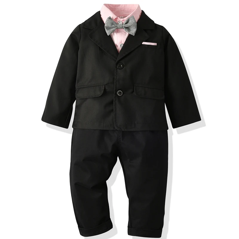 Baby Boys Weddings Costume Autumn Children Clothes Set Boys Clothing Jacket+T-shirt+pants set kids Fashion gentleman Suit
Baby Boys Weddings Costume Autumn Children Clothes Set Boys Clothing Jacket+T-shirt+pants set kids Fashion gentleman Suit