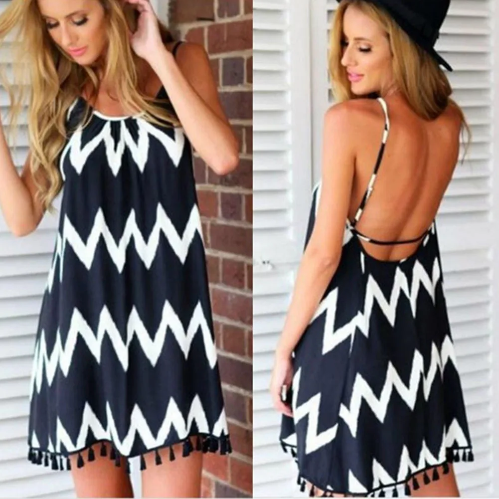 Women Casual Dress Summer Beach Style Sexy Spaghetti Strap Backless Sling Chiffon Dress Loose Wavy Sling Vestdiaos #5
Women Casual Dress Summer Beach Style Sexy Spaghetti Strap Backless Sling Chiffon Dress Loose Wavy Sling Vestdiaos #5