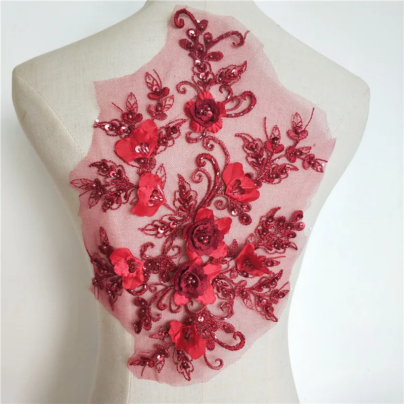 3D Beaded Flower lace applique patch decoration high-grade fur sweater down jacket dress DIY accessories For wedding dress
3D Beaded Flower lace applique patch decoration high-grade fur sweater down jacket dress DIY accessories For wedding dress