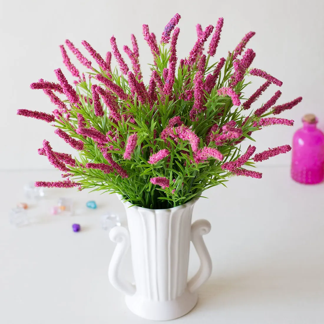 7 Fork Plastic Flower Romantic Provence Silk Artificial Flowers Lavender for Living Room Decoration fake flores
7 Fork Plastic Flower Romantic Provence Silk Artificial Flowers Lavender for Living Room Decoration fake flores