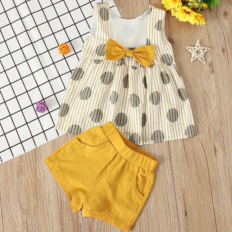 2019 Summer Girl Clothing Set Baby Kids Clothes Suit Children Sleeveless Polka Dot Printed T-Shirt+Shorts Children Clothing Girs
2019 Summer Girl Clothing Set Baby Kids Clothes Suit Children Sleeveless Polka Dot Printed T-Shirt+Shorts Children Clothing Girs