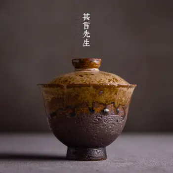 Firewood coarse pottery handmade pottery three to make tea tureen kung fu tea set ceramic large bowl of tea pu 'er tea
Firewood coarse pottery handmade pottery three to make tea tureen kung fu tea set ceramic large bowl of tea pu 'er tea