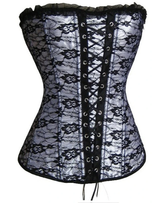 Women Gothic Sexy Satin Overbust Corset Lingerie Steampunk Waist Shape Body Shape Lace Up Lingerie Bustiers and Corset
Women Gothic Sexy Satin Overbust Corset Lingerie Steampunk Waist Shape Body Shape Lace Up Lingerie Bustiers and Corset
