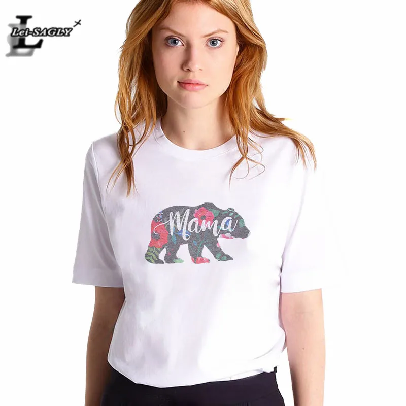 Lei SAGLY MAMA BEAR Print T Shirt Women Summer Short Sleeve O-neck Tshirt Female Casual Streetwear Plus Size T-shirts Mothers T
Lei SAGLY MAMA BEAR Print T Shirt Women Summer Short Sleeve O-neck Tshirt Female Casual Streetwear Plus Size T-shirts Mothers T