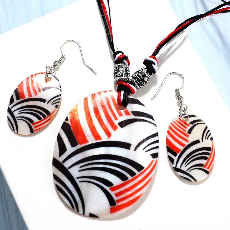 ZOSHI Geometry OVal Pendant Necklace Earring Sets Leather Necklace Earrings Wholesale Wedding Summer Costume Shell Jewelry Set
ZOSHI Geometry OVal Pendant Necklace Earring Sets Leather Necklace Earrings Wholesale Wedding Summer Costume Shell Jewelry Set