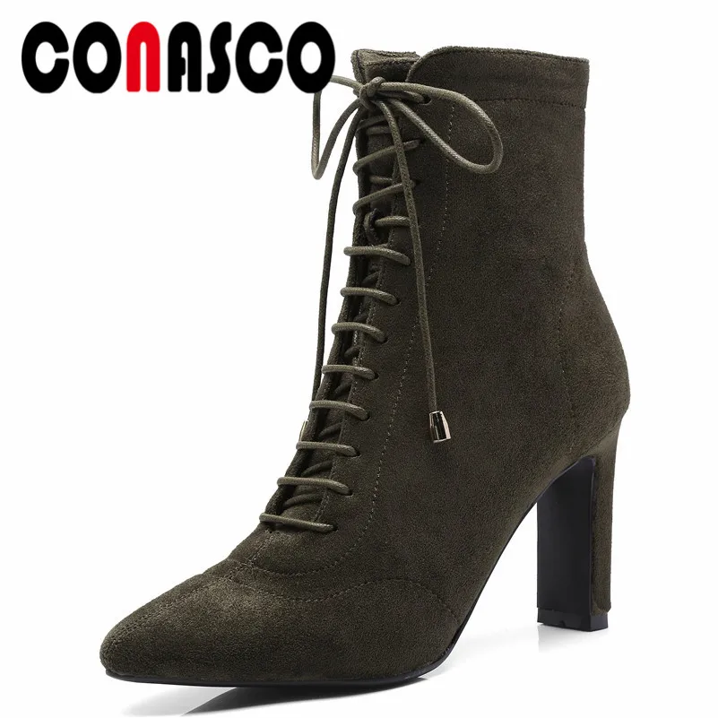 CONASCO Brand Women Corss-tied Autumn Winter Ankle Boots Square Heeled Short Martin Shoes Woman Sexy Zipper Knight Boots
CONASCO Brand Women Corss-tied Autumn Winter Ankle Boots Square Heeled Short Martin Shoes Woman Sexy Zipper Knight Boots