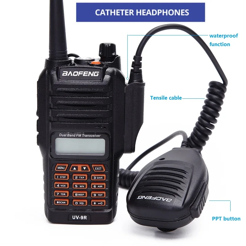 Baofeng Radio Handheld Microphone Speaker MIC waterproof Walkie Talkie Portable Twoway Radio Baofeng UV-9R plus BF-A58 Accessory
Baofeng Radio Handheld Microphone Speaker MIC waterproof Walkie Talkie Portable Twoway Radio Baofeng UV-9R plus BF-A58 Accessory