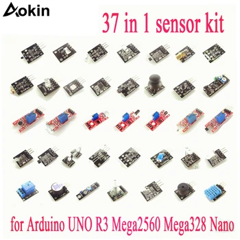 37pcs/lot Sensor Module Board Set Kit For Arduino Diy Kit Raspberry Pi 3/2 Model B 37 Kinds Of Hit Laser Temperature Sensor
37pcs/lot Sensor Module Board Set Kit For Arduino Diy Kit Raspberry Pi 3/2 Model B 37 Kinds Of Hit Laser Temperature Sensor