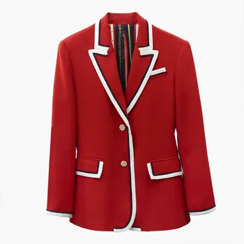 New Style European Womens Jackets Pocket Single-Breasted Womens Blazer Fall Office Blazer Woman Cotton Ladies Coats Blue L
New Style European Womens Jackets Pocket Single-Breasted Womens Blazer Fall Office Blazer Woman Cotton Ladies Coats Blue L