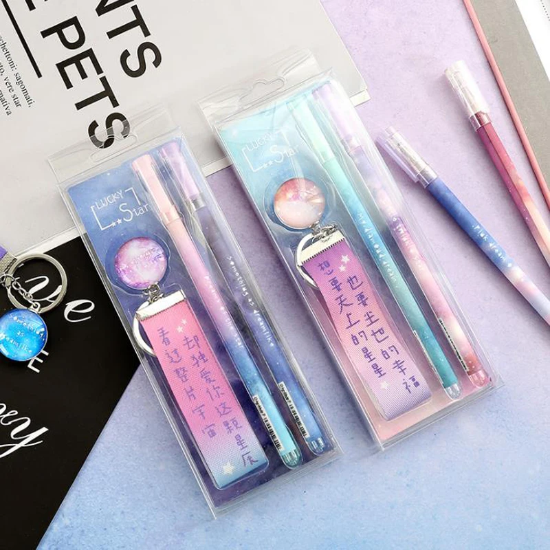 2 Pcs/pack Kawaii 0.5mm Dream Starry Sky Space Gel Pens Set Signature Pen Stationery Gift School Office Supply
2 Pcs/pack Kawaii 0.5mm Dream Starry Sky Space Gel Pens Set Signature Pen Stationery Gift School Office Supply