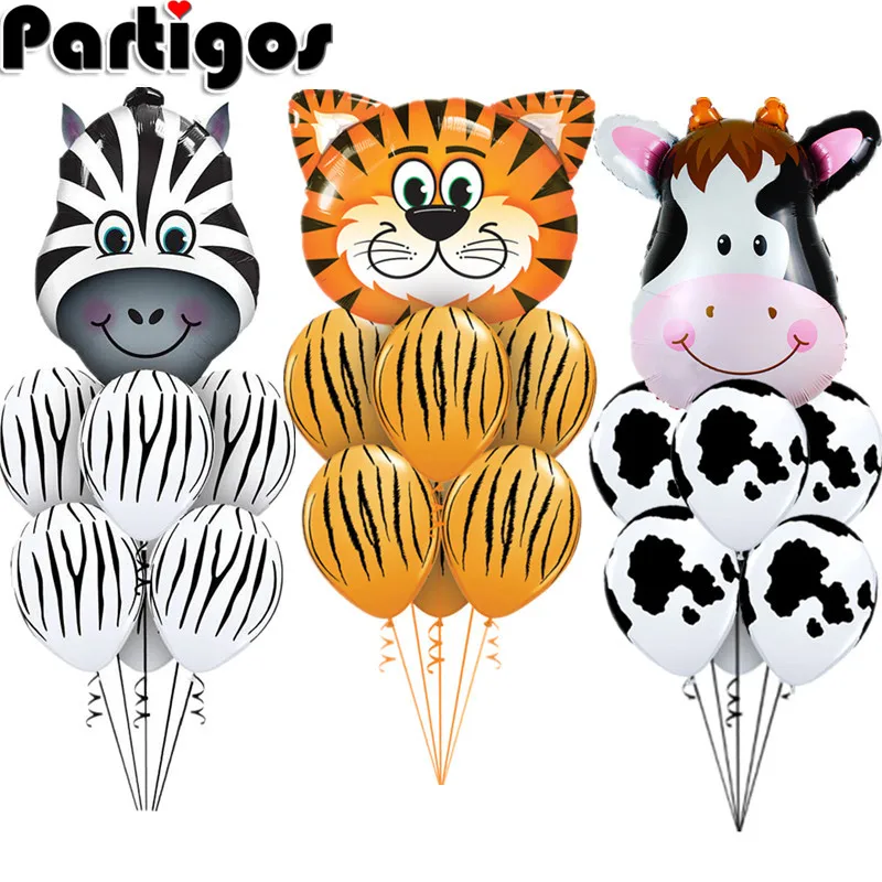 7pcs/lot Tiger Zebra Cow Animal Air Helium Latex Balloon for Kids Gift Birthday Party Decor Animal Zoo Theme Supplies Toys
7pcs/lot Tiger Zebra Cow Animal Air Helium Latex Balloon for Kids Gift Birthday Party Decor Animal Zoo Theme Supplies Toys