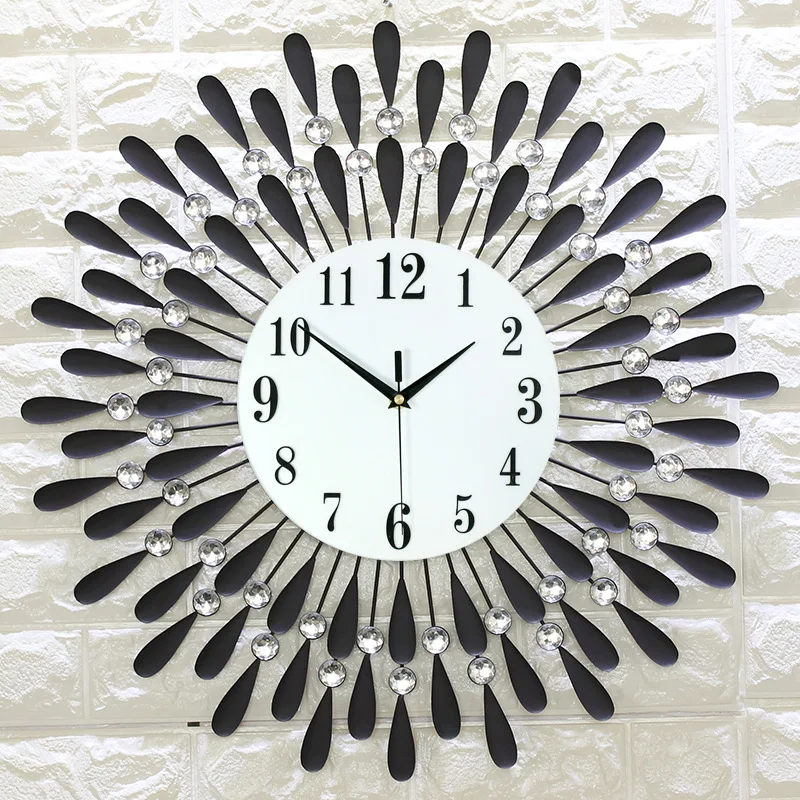 Luxury Crystal Wall Clock Modern Design Quartz European Style 3D Decorative Creative Large Metal Clocks Wall Watch Home Decor
Luxury Crystal Wall Clock Modern Design Quartz European Style 3D Decorative Creative Large Metal Clocks Wall Watch Home Decor