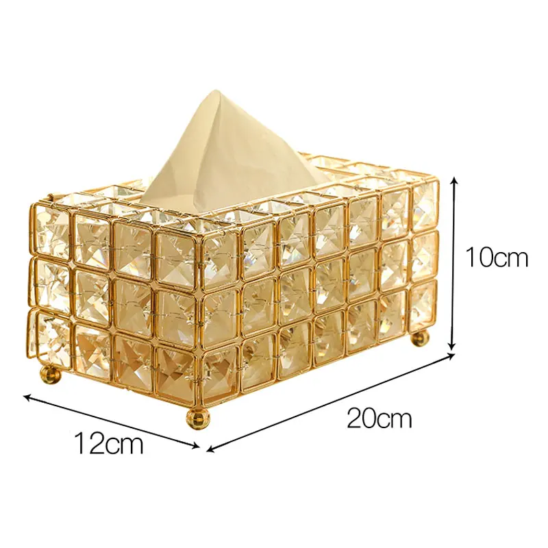 European Metal Crystal Napkin Holder Kitchen Living Room Dining Room Box Tissue Box Wipes Container Tissue Holder Decor LZM030
European Metal Crystal Napkin Holder Kitchen Living Room Dining Room Box Tissue Box Wipes Container Tissue Holder Decor LZM030