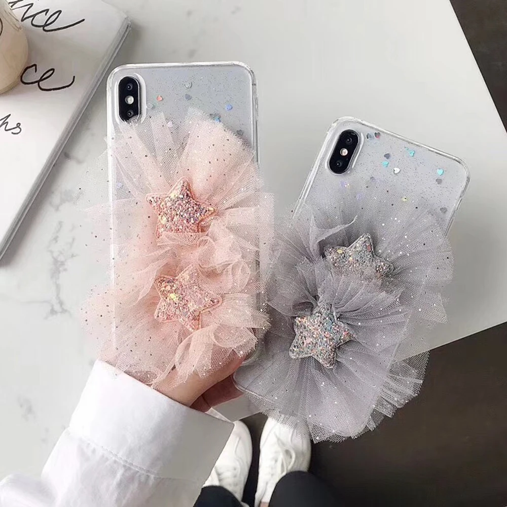 Fashion Pink 3D Fabric Flower Shiny Star Epoxy High Quality Silicone soft cover for iphone MAX XS XR 6 7 8plus X phone cases
Fashion Pink 3D Fabric Flower Shiny Star Epoxy High Quality Silicone soft cover for iphone MAX XS XR 6 7 8plus X phone cases