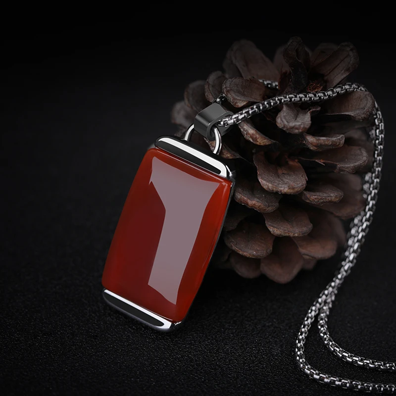 2018 New Trendy Man's Fashion Chain Necklace Tungsten Pendants with RedAgate High Polished 50cm Length Necklace Free Gift Box
2018 New Trendy Man's Fashion Chain Necklace Tungsten Pendants with RedAgate High Polished 50cm Length Necklace Free Gift Box