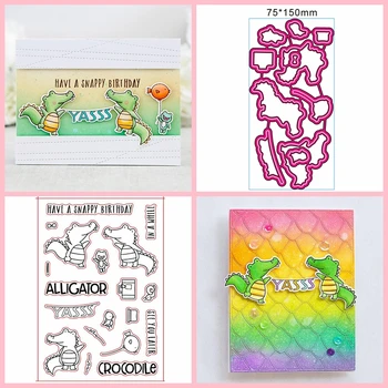 "Crocodile" DIY Metal Cutting Dies And Clear Stamp Scrapbooking Stencil Handmade Embossing Paper Cards Decoration
"Crocodile" DIY Metal Cutting Dies And Clear Stamp Scrapbooking Stencil Handmade Embossing Paper Cards Decoration
