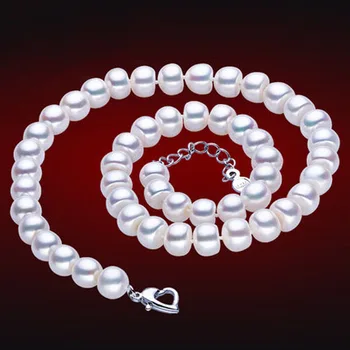 Eternal wedding Women Gift word 925 Sterling 9-10MM natural big Natural freshwater pearl necklace, 9-10mm s
Eternal wedding Women Gift word 925 Sterling 9-10MM natural big Natural freshwater pearl necklace, 9-10mm s