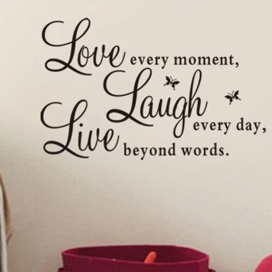 Fashion Vinyl Decal "Live Every Moment,Laugh Every Day,Love Beyond Words" home decoration accessories for living room modern
Fashion Vinyl Decal "Live Every Moment,Laugh Every Day,Love Beyond Words" home decoration accessories for living room modern