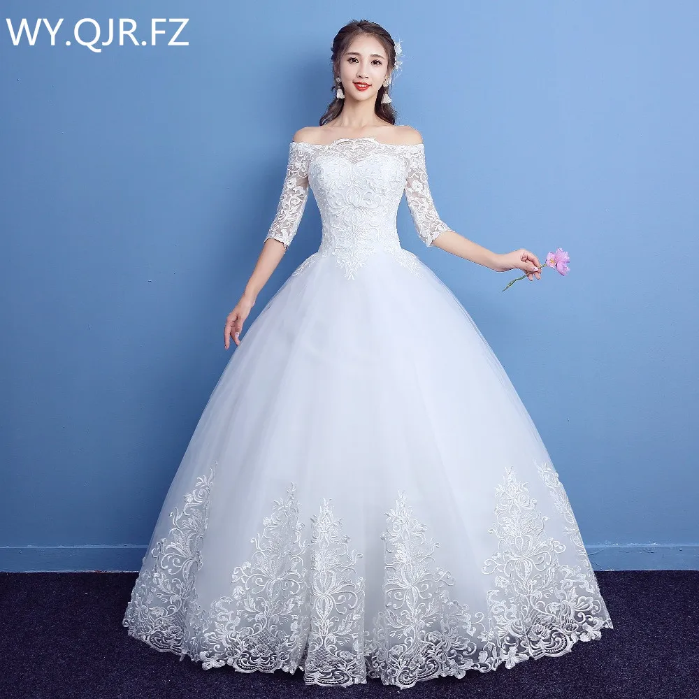 LYG-D09#Off Shoulder half sleeve bride long to floor lace up wedding party prom dress 2019 summer new Bridesmaid Dresses Custom
LYG-D09#Off Shoulder half sleeve bride long to floor lace up wedding party prom dress 2019 summer new Bridesmaid Dresses Custom