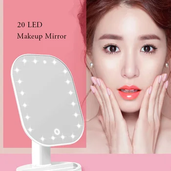 20 LEDs Makeup Mirror with Cosmetic Mirror with Touch Dimmer Switch Battery Operated Stand for Tabletop Bathroom Bedroom Travel
20 LEDs Makeup Mirror with Cosmetic Mirror with Touch Dimmer Switch Battery Operated Stand for Tabletop Bathroom Bedroom Travel