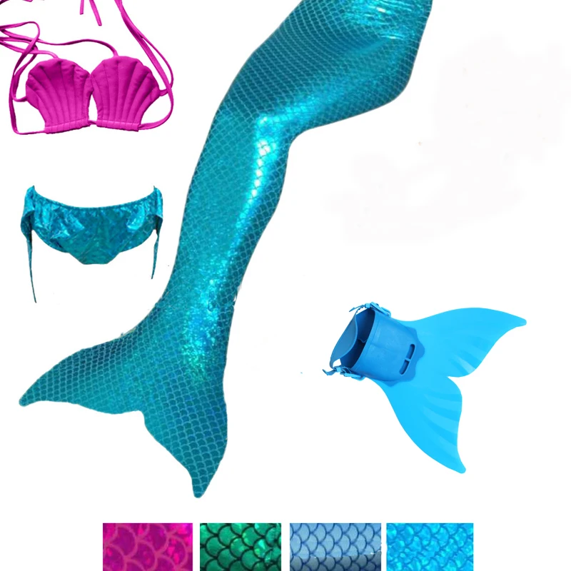 2016 4 Pieces Girl's Mermaid Tails Swimming Costume with Fins For Kid Zeemeerminstaart Cola De Sirena Cauda De Sereia Cosplay
2016 4 Pieces Girl's Mermaid Tails Swimming Costume with Fins For Kid Zeemeerminstaart Cola De Sirena Cauda De Sereia Cosplay