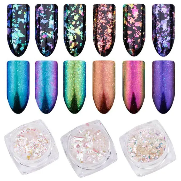 LadyMisty Transparent Magic Mirror Chameleon Glitter Nail Flakes Sequins Powder Decoration New Nail Manicure Art Powder Glitter
LadyMisty Transparent Magic Mirror Chameleon Glitter Nail Flakes Sequins Powder Decoration New Nail Manicure Art Powder Glitter