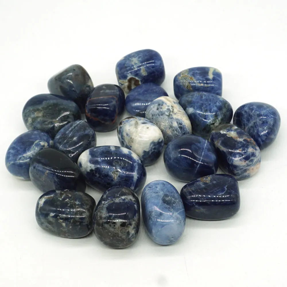 Фото Натуральный опущенный камень синий кальдалитовый минеральный - купить